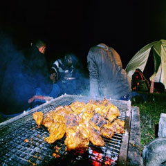 Barbecue At Night